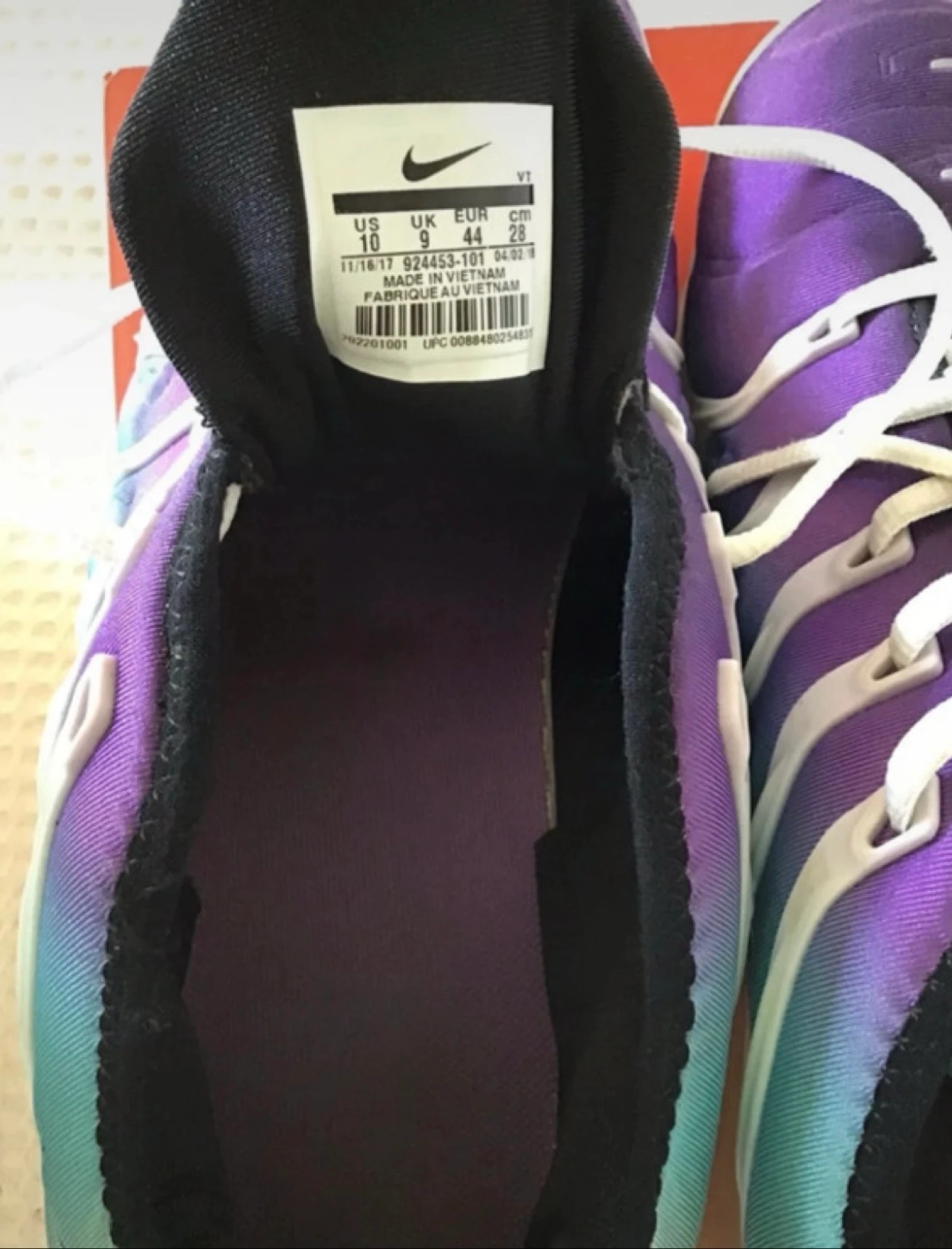 Jolie Nike Air Vapormax Plus – Dégradé Violet & Turquoise – T.44 – photo 4